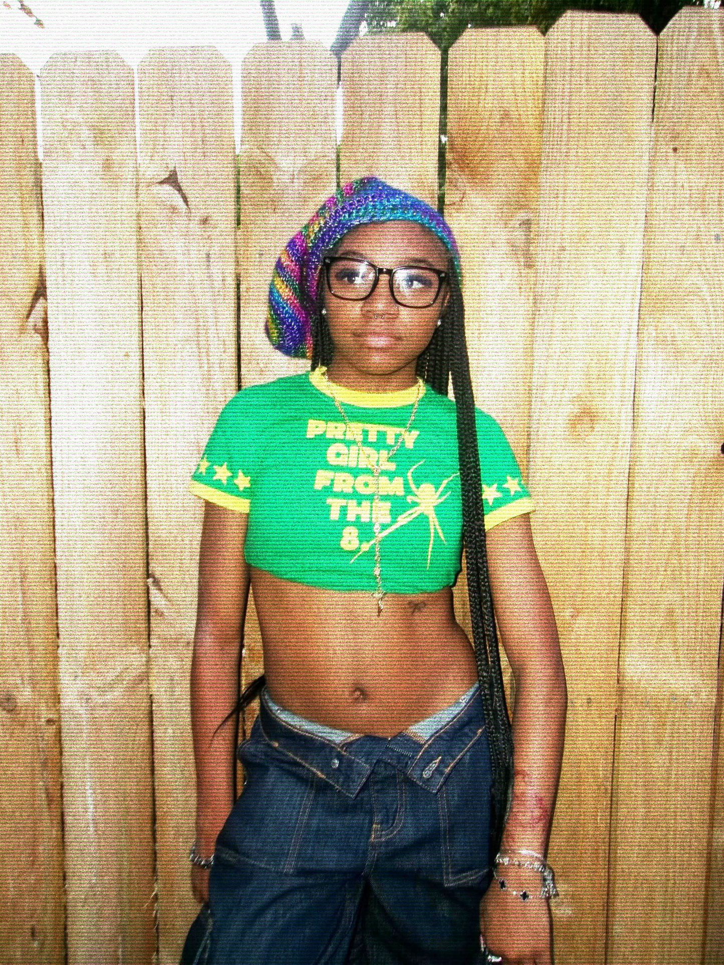 green 8alance crop top